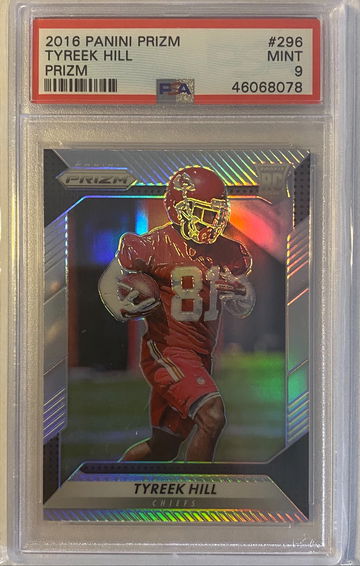 2016 Panini Prizm Tyreek Hill Silver PSA 9 #296 Chiefs
