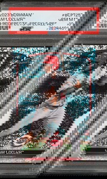 2023 Bowman Chrome Cam Collier Bowman 1st Speckle Refractor #'d /299 PSA 10 GEM