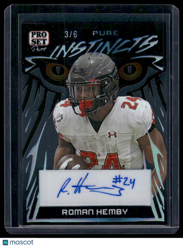2023 Leaf Pro Set Pure Instincts Roman Hemby #PI-RH1 /6 Leaf
