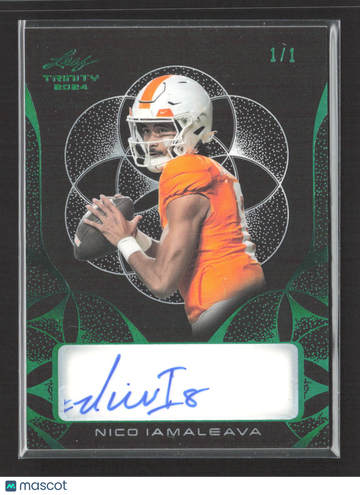 2024 Leaf Trinity Nico Iamaleava #BA-NI1 Green /1