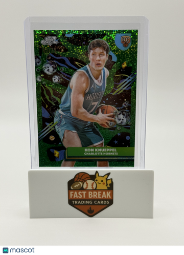 2026 Topps Chrome Basketball Kon Knueppel #197 Green Speckle /75 RC