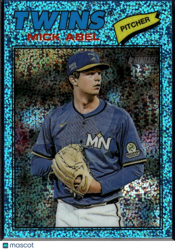 2026 Topps Heritage Mick Abel #292 Chrome Light Blue Sparkle Refractors
