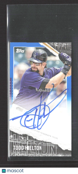 2020 Topps Rip Baseball Todd Helton #RIPAU-TH
