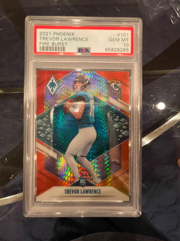 2021 Trevor Lawrence Phoenix Fire Burst PSA 10 RC