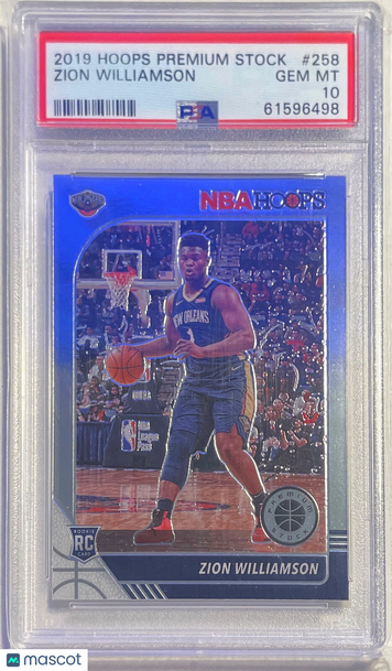 2019 Panini Hoops Premium Stock Zion Williamson #258 PSA 10