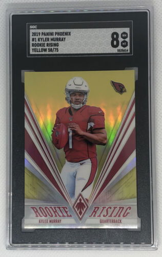 2019 Panini Phoenix Rookie Rising Yellow #1 Kyler Murray RC 58/75 SGC 8