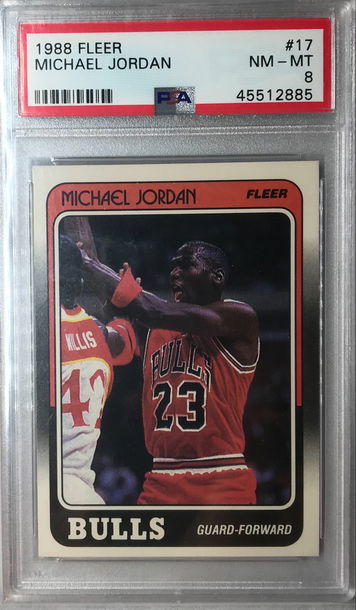 Michael Jordan 1988 Fleer #17 - PSA 8 - Chicago Bulls
