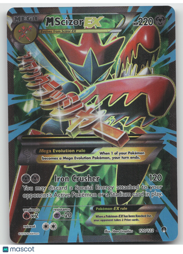 2016 BREAKpoint M Scizor EX Holo Rare #120/122