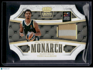 2024-25 Panini Crown Royale Monarch Theo Maledon #MON-MAL Prime /25 Patch