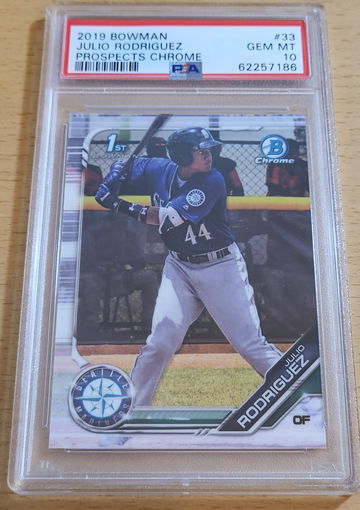 2019 Bowman Chrome Julio Rodriguez PSA 10 RC
