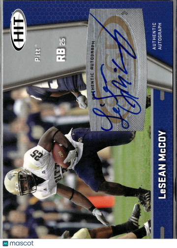 LeSean McCoy 2009 SAGE HIT Auto Pitt Panthers