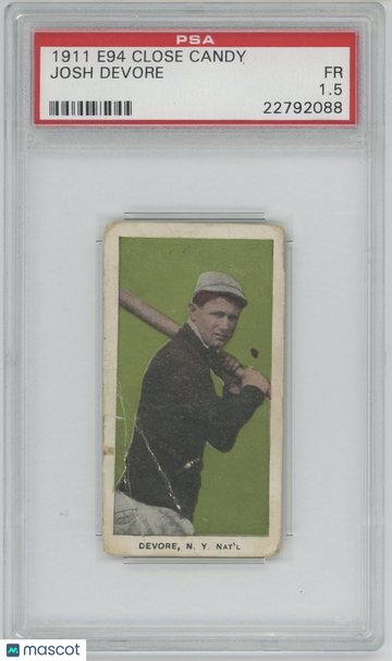 1911 E94 Close Candy Josh Devore PSA 1.5