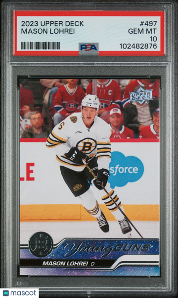 2023 Upper Deck Mason Lohrei Young Guns Rookie PSA 10