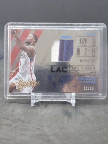 2015 absolute Memorabilia lance stephenson frequent flyers Prime jersey patch /25