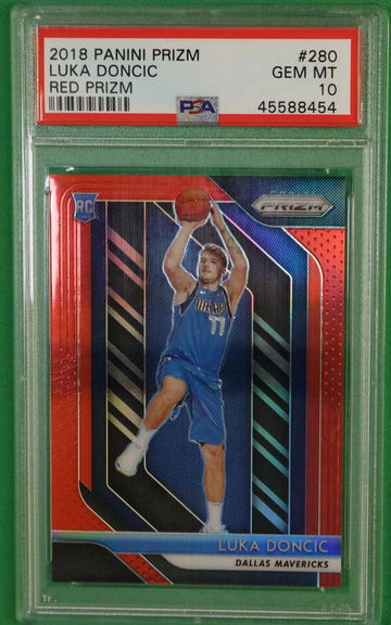2018 Panini Prizm Red Prizm Luka Doncic #280 /299 PSA 10