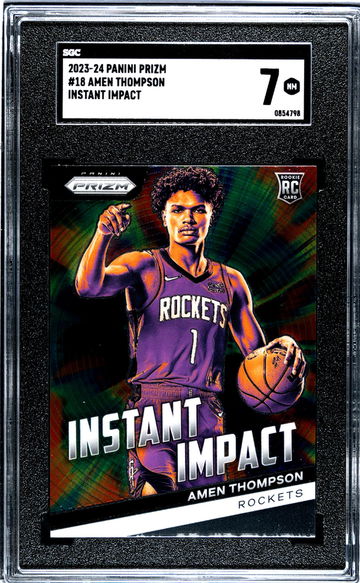 2023 Panini Prizm Instant Impact Amen Thompson #18 RC SGC 7