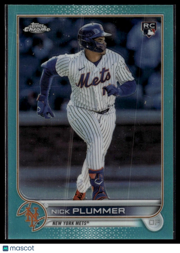 2022 Topps Chrome Update Nick Plummer #USC39 Aqua Refractor SN