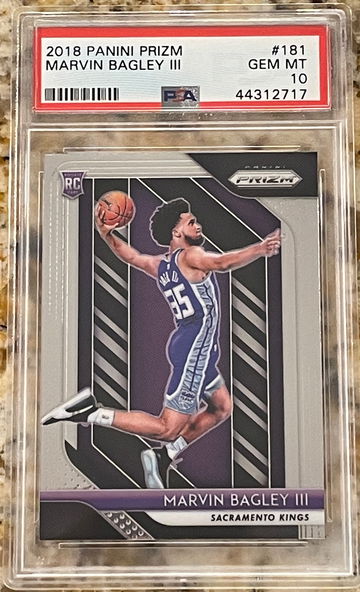 2018 Panini Prizm #181 Marvin Bagley III Kings RC Rookie PSA 10 GEM MINT