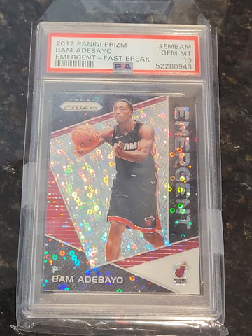 2017 Bam Adebayo Prizm Emergent Fast Break Refractor PSA 10