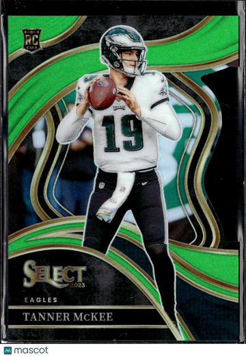 Tanner McKee 2024 Panini Select Prizm RC Green /499 Philadelphia Eagles