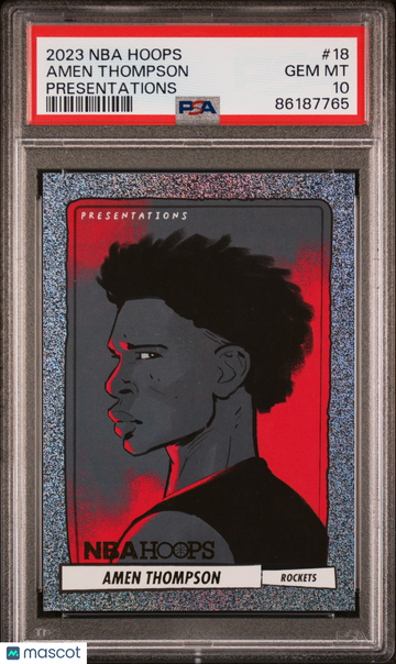 2023 Panini NBA Hoops Presentations Amen Thompson #18 PSA 10