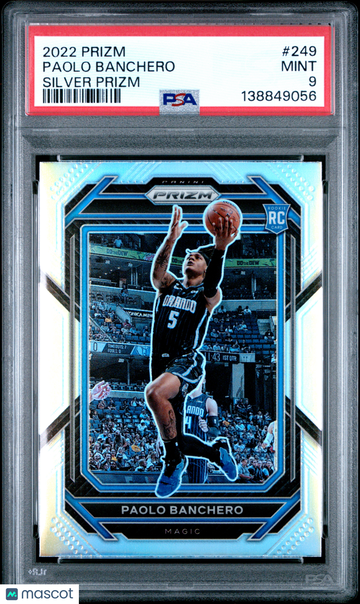 2022 Panini Prizm Paolo Banchero #249 Silver Rookie RC PSA 9