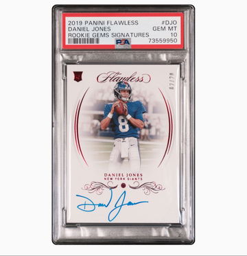2019 Daniel Jones Panini Flawless Ruby /20 Rookie Gems Signatures Auto RC PSA 10 Gem Mint