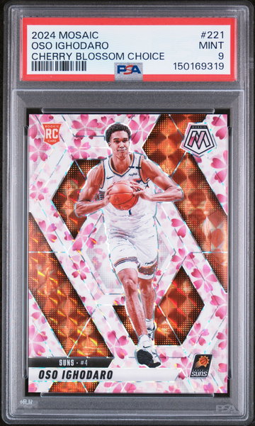 2024 Panini Mosaic Cherry Blossom Choice Oso Ighodaro #221 /20 PSA 9