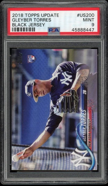 2018 Topps Update Gleyber Torres Black Jersey SSP PSA 9