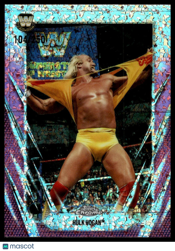 2026 Topps Chrome WWE Hulk Hogan #25 Aqua Blue Sparkle/250