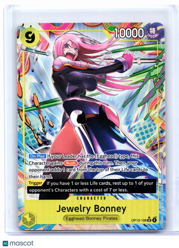 Carrying On His Will Jewelry Bonney (Alternate Art) Foil Super Rare #OP13-108