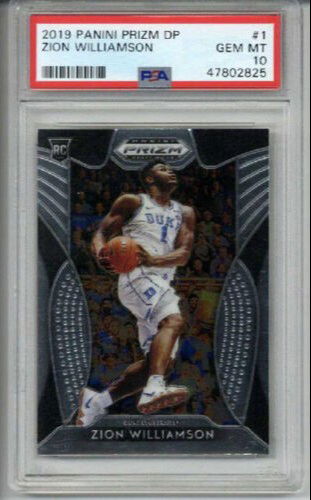 2019 PANINI PRIZM DP #1 ZION WILLIAMSON BASKETBALL CARD DUKE PELICANS PSA 10