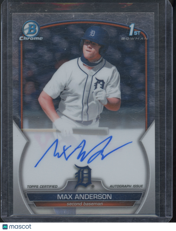 2023 Bowman Chrome Prospect Autograph Max Anderson #CDA-MA