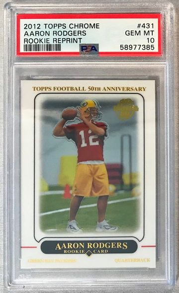Aaron Rodgers 2012 Topps Chrome 2005  Rookie Reprint #431 - PSA 10 GEM MINT - Packers