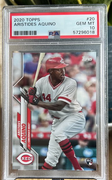 2020 Topps Aristides Aquino RC Rookie Card Reds #20 PSA 10 GEM MINT