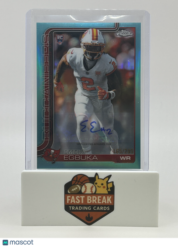 2025 Topps Chrome Emeka Egbuka #RA-EE Aqua /299 RC