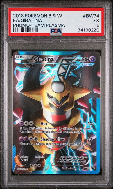 2011 Pokemon Black and White Black Star Promos Team Plasma Box Holo Giratina #BW74 PSA 5