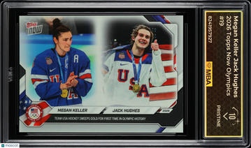 2026 Topps Now Olympics Megan Keller Jack Hughes #19 MBA 10