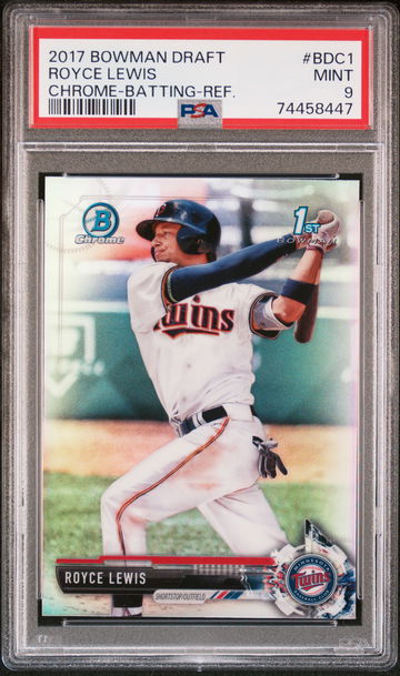 2017 Bowman Draft Chrome Refractor Royce Lewis #BDC-1 PSA 9