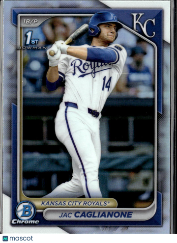 Jac Caglianone 2024 Bowman Draft Chrome 1st Bowman Refractor Kansas City Royals
