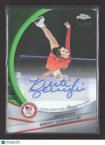 2026 Topps Chrome U.S. Olympics Kristi Yamaguchi #BCA-KYA Green Refractor /99