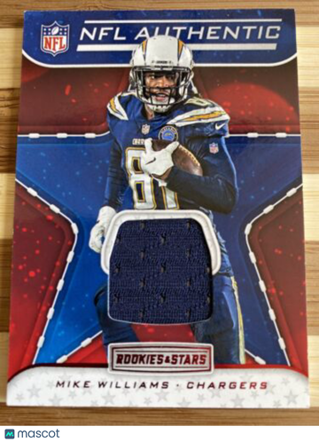 🔥2019 Rookies and Stars NFL Authentic Red Foil Jersey Relic Mike Williams