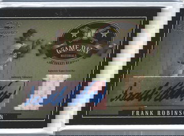 FRANK ROBINSON 2004 TIMELESS TREASURES GAME DAY GAME USED BAT AUTOGRAPH #25/25