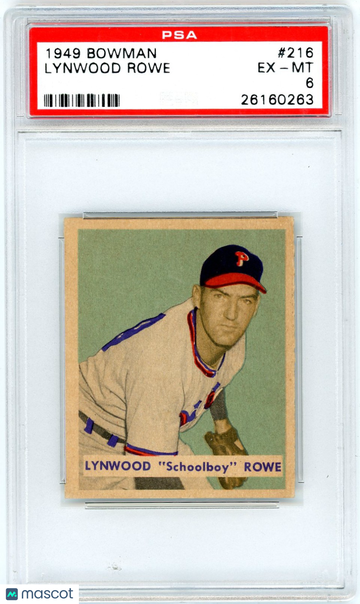 1949 Bowman Lynwood Rowe #216 PSA 6