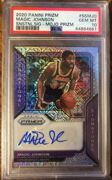 2020-21 Panini Prizm Magic Johnson Auto MOJO PSA 10 /25 Autograph POP 3