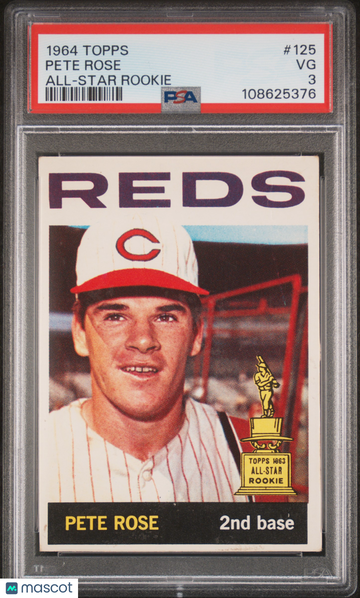 1964 Topps Pete Rose #125 All Star Rookie PSA 3