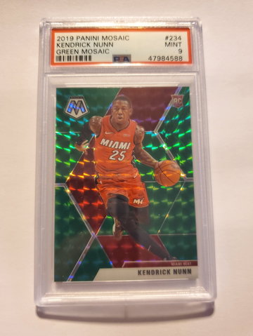 Kendrick Nunn 2019 Mosaic Green PSA 9