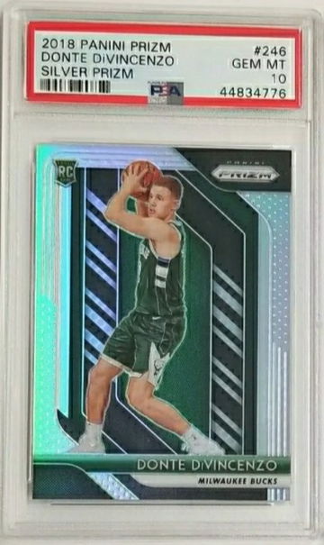 Donte DiVincenzo 2018 Silver Prizm RC PSA 10