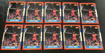 (10) MICHAEL JORDAN 1986 FLEER RP RC LOT #57