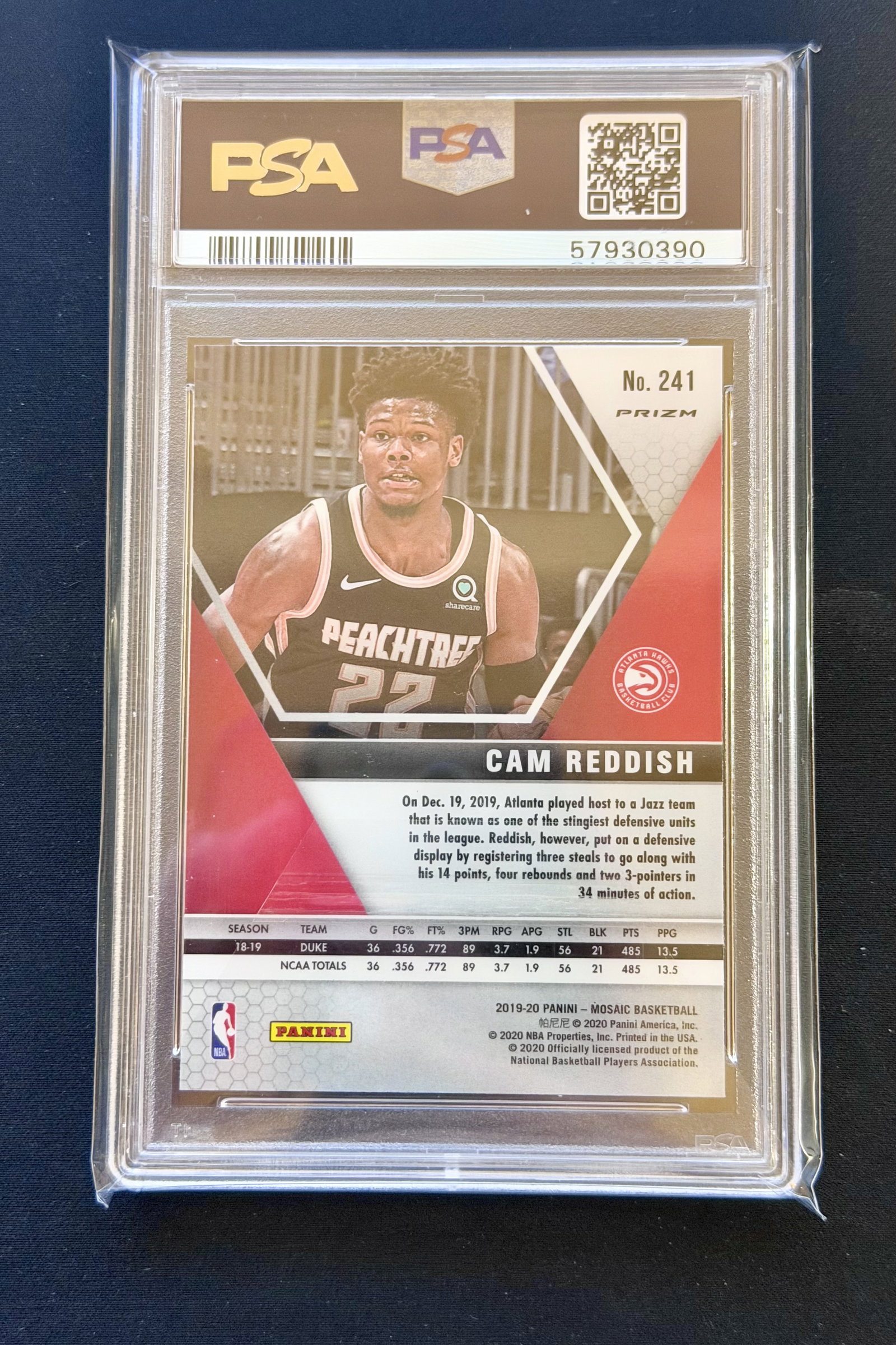 Cam Reddish 2019 Panini Mosaic #241-Silver Prizm PSA 10 | MySlabs